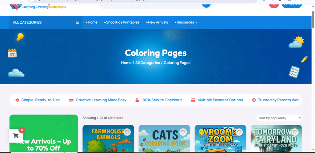 Start printables store online