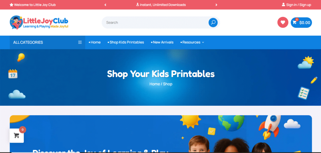 Kids printables business