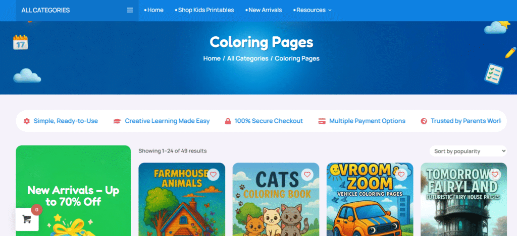 Start a kids printables business